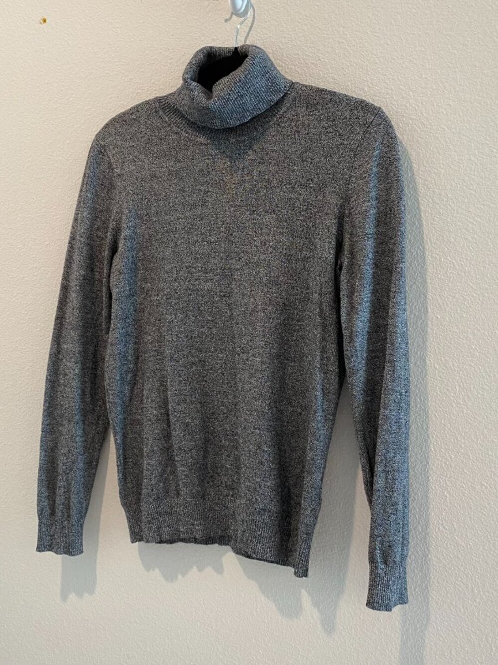Andrew Marc Gray Turtleneck Sweater Women Medium Heathered Knit Pullover